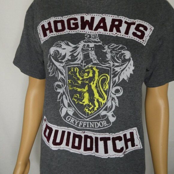 Harry Potter Hogwarts Gryffindor Quidditch T Shirt - Picture 1 of 7